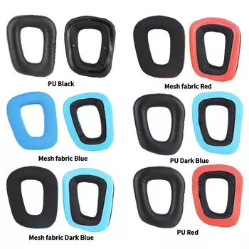 Сменные амбушюры для Logitech G35 G930 G430 F450 G331 G231 G431 (Черный ПУ)