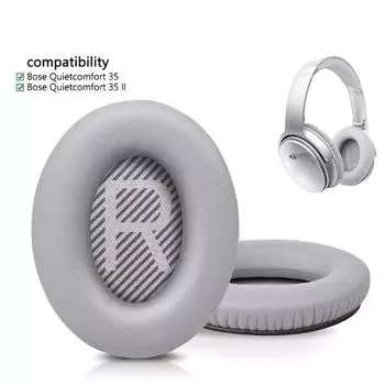 Сменные амбушюры для наушников BOSE QC35 для QuietComfort 35 и 35 II, амбушюры из пеноматериала с эффектом памяти, высокое качество с ломом чёрный