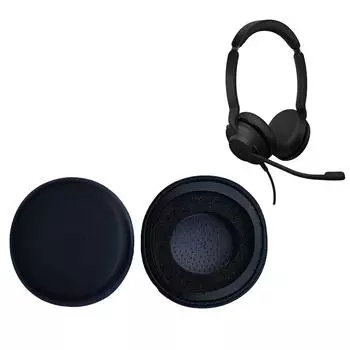 Сменные амбушюры из протеиновой кожи для наушников Jabra Evolve2 30 SE, амбушюры, вкладыши, ушные вкладыши