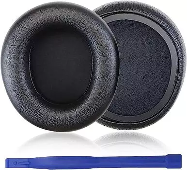 Сменные амбушюры из протеиновой кожи, совместимые со SteelSeries Arctis Nova Pro — сменные наушники для мультисистемной игровой гарнитуры чёрный