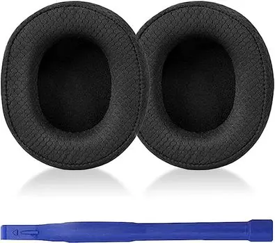 Сменные амбушюры из сетчатой ткани, совместимые со сменными наушниками ATH-M50/M50X/M40/M30/M20/M70X/MSR7 чёрный