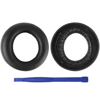 Сменные амбушюры, накладки на амбушюры, совместимые с беспроводными наушниками Sony PlayStation 5 PULSE 3D PS5. чёрный