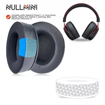 Сменные амбушюры NullMini для HyperX Cloud 1, 2, Core, Silver, Alpha, Alpha Pro, Alpha S, Gaming, Mix, Revolver, Revolver S