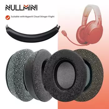 Сменные амбушюры NullMini для HyperX Cloud Stinger, наушники Flight Headpnones Ear Cushion Cover Ears Headband Headset Headbeam
