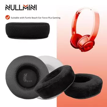 Сменные амбушюры NullMini для игровых наушников Turtle Beach Ear Force PLa, амбушюры, велюровые чехлы