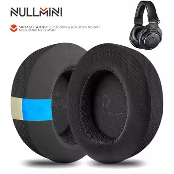 Сменные амбушюры Nullmini для наушников Audio Technica ATH-M50x M50xBT M40x M30x M20x MSR7, охлаждающие гелевые амбушюры, оголовье
