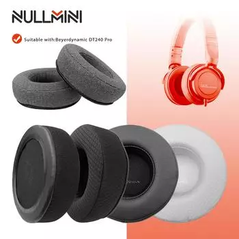 Сменные амбушюры NullMini для наушников Beyerdynamic DT240Pro, амбушюры, велюровые наушники, оголовье