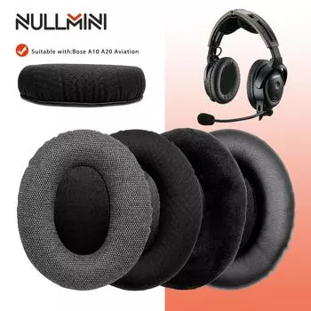 Сменные амбушюры NullMini для наушников Bose A10 A20 A30 Aviation Earphones Sleeve Ear Cushion Cover