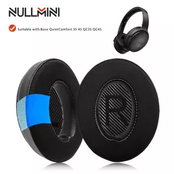Сменные амбушюры NullMini для наушников Bose QC35, QC35II, QuietComfort 35, 35II, охлаждающий гель, подушечки для ушей, повязка на голову