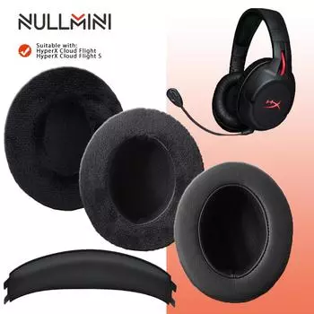 Сменные амбушюры NullMini для наушников HyperX Cloud Flight FlightS Headband Eararmuff Sleeve Headset