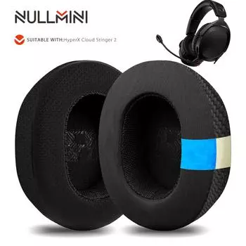 Сменные амбушюры Nullmini для наушников HyperX Cloud Stinger 2, охлаждающие гелевые амбушюры, подушечки для наушников, оголовье