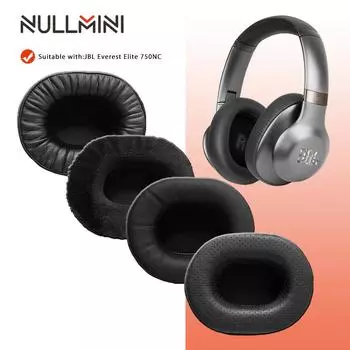 Сменные амбушюры NullMini для наушников JBL Everest Elite 750NC, кожаные наушник-вкладыш