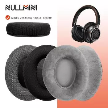 Сменные амбушюры NullMini для наушников Philips Fidelio L1 L2 L2BO, амбушюры, оголовье, головная повязка