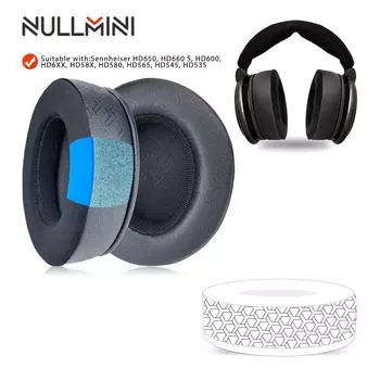 Сменные амбушюры NullMini для наушников Sennheiser HD650, HD660 S, HD600, HD6XX, HD58X, HD580, HD565, HD545, HD535