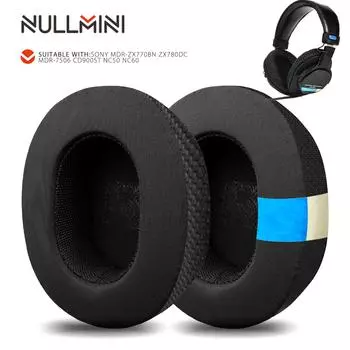 Сменные амбушюры Nullmini для наушников SONY MDR-ZX770BN ZX780DC 7506 CD900ST NC50 NC60, охлаждающие гелевые амбушюры, чехол