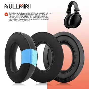 Сменные амбушюры NullMini для Sennheiser HD599,HD599SE,HD598,HD595,HD579,HD569,HD559, HD558,HD55,HD515,HD518,PC37X,PC38X
