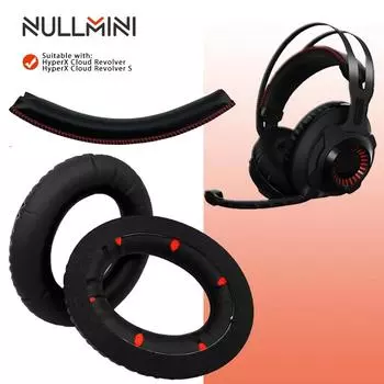 Сменные амбушюры NullMini, оголовье для наушников HyperX Cloud Revolver Revolver S, кожаный чехол, наушники-вкладыши
