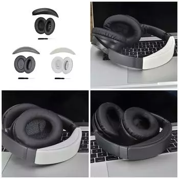 Сменные амбушюры, оголовье для наушников Bose QC35 QC35II QC45 QCSE, комфорт и долговечность, простая установка чёрный
