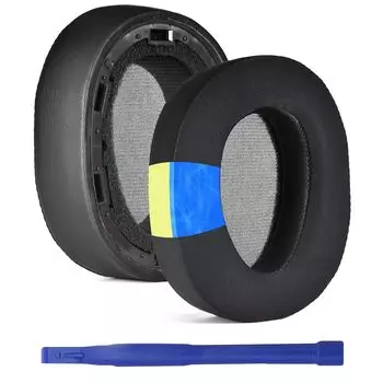 Сменные амбушюры, охлаждающие гелевые амбушюры, совместимые с Sony и наушниками, амбушюры для наушников Ice Fabric WH-H900N WH-H900N MDR-100ABN (черный)