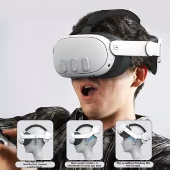 Сменные детали для оголовья очков виртуальной реальности Регулируемая ручка для надежной фиксации Сверхлегкий Простота в использовании чёрный