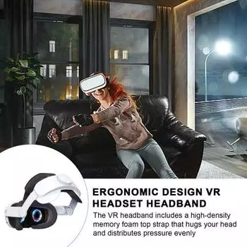 Сменные детали оголовья для очков виртуальной реальности Регулируемая ручка для надежной фиксации Сверхлегкое простое в установке оголовье для Meta Quest 3S чёрный