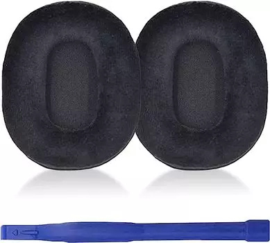 Сменные фланелевые амбушюры для наушников, совместимые со сменными наушниками ATH-M50/M50X/M40/M30/M20/M70X/MSR7 чёрный