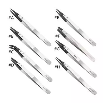 Сменные головки антистатические пинцеты из нержавеющей стали антистатические моделирование промышленный ремонт электроники G