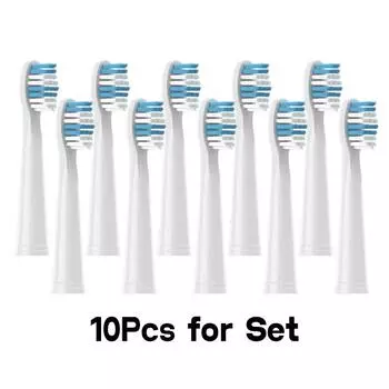 Сменные головки зубной щетки, совместимые с электрической сменной головкой Seago Sonicare Soft белый