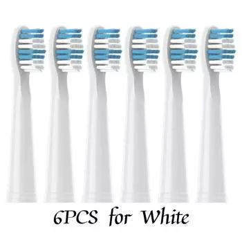 Сменные головки зубных щеток, совместимые с электрическими зубными щетками Seago SG2303/SG575/E1/E2/E3/E4 и т. д. белый