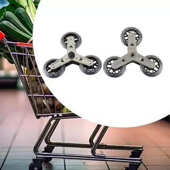 Сменные колеса для подъема по лестнице, тележка для покупок, высокая производительность, треугольная тележка чёрный