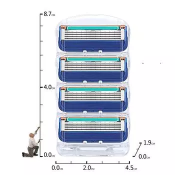 Сменные лезвия, 4 шт., 5 кассет для бритья Proglide Proshield, безопасные лезвия для бритвы синий