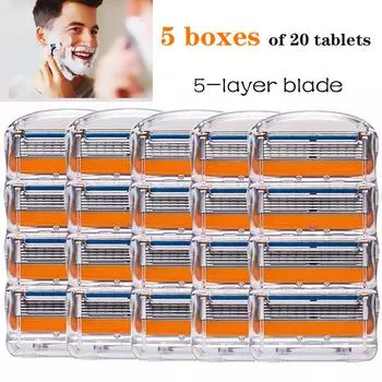 Сменные лезвия для бритья Micoo для Fusion Proglide Power 2Pcs оранжевый