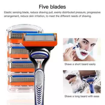 Сменные лезвия для бритвы из нержавеющей стали для мужчин, сменные лезвия для бритья, аксессуары для мужчин 4pcs