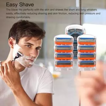 Сменные лезвия для бритвы из нержавеющей стали для мужчин, сменные лезвия для бритья, аксессуары для мужчин, уход за волосами на лице 4pcs