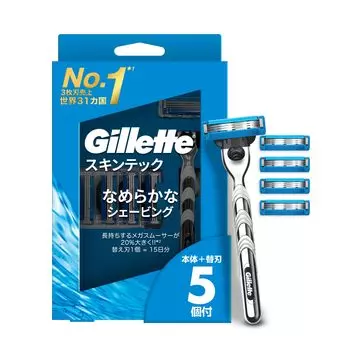 Сменные лезвия для основного блока бритвы Gillette, 5 шт. Бритва Skin Tech для мужчин, подходит для кожи