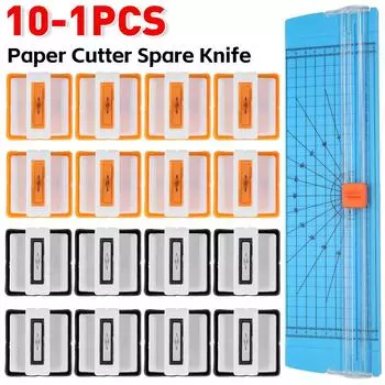 Сменные лезвия для резака для бумаги, 10-1 шт., сменные лезвия, защитная конструкция для резки крафт-бумаги, карты для 909-5, триммер для бумаги формата А4