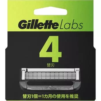 Сменные лезвия Gillette Lab 4 с отшелушивающими полосками 4b