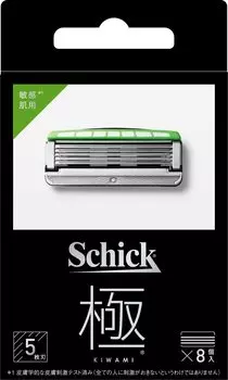 Сменные лезвия Schick Extreme KIWAMI для чувствительной кожи (8 шт.) серебряный