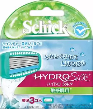 Сменные лезвия Schick Hydrosilk для чувствительной кожи (3 куска) Женский