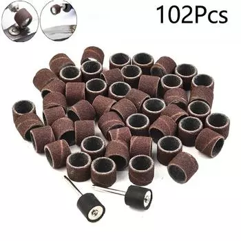 Сменные насадки 80 шлифовальная бумага полосы 1/2 барабан 2x оправка для полировки вращающегося инструмента