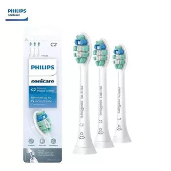 Сменные насадки Philips Sonicare C2 удаляют в 7 раз больше налета Насадки HX9023 для электрической зубной щетки Philips HX3 HX6 HX9