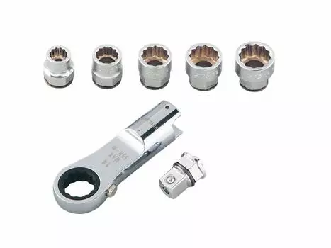 Сменные очки с храповым механизмом Kyoto Machinery Tools, набор из 7 предметов TGX13MR147 (КТК) серебряный