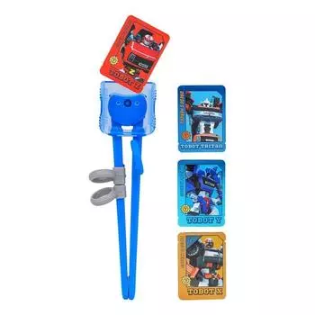 Сменные палочки для еды Lilpang Tobot Шаг 1 Quattro + 4 набора карточек, разные цвета, 1 комплект