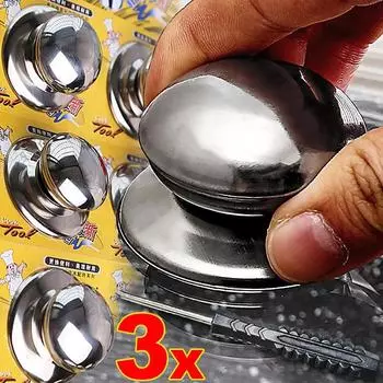 Сменные ручки для крышек кастрюль Ручка для стеклянных крышек Ручки для кастрюль из нержавеющей стали Крышка для сковородок Удерживание верхней части Инструменты для приготовления пищи с отверткой