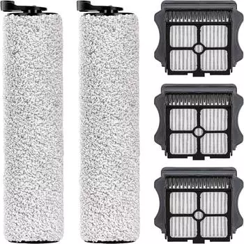 Сменные щеточные валики и фильтры HEPA, совместимые с беспроводным пылесосом для влажной и сухой уборки Tinyco Floor OneS 3/floor 3