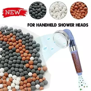 Сменные шарики для душа, анионные минеральные шарики, очищающие камни для очистки воды, фильтр для душа, 3 вида 3Bags