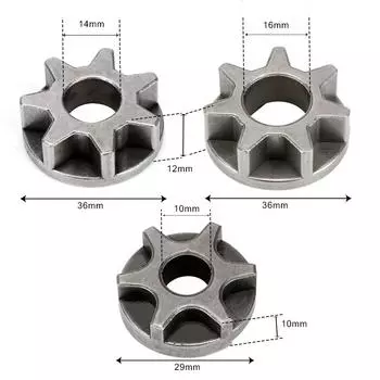 Сменные шестерни для электроинструмента M10/M14/M16, различные кронштейны для зубчатых передач бензопилы для 11,5/16/18 дюймов 10mm
