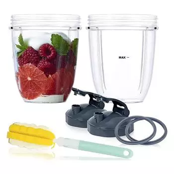 Сменные стаканы объемом 18 унций для блендера с крышкой Flip Top To Go, резиновыми уплотнителями, для блендера NutriBullet мощностью 600 Вт и 900 Вт. CHINA