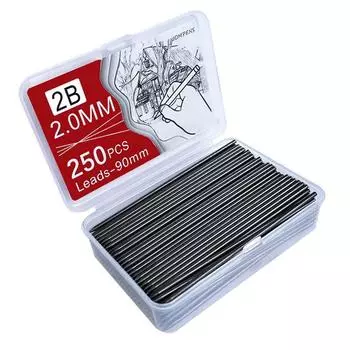 Сменные стержни для карандашей 0,5 0,7 0,9 1,3 2,0 мм автоматический карандаш с сердечником для карандашей 2.0mm 250pcs