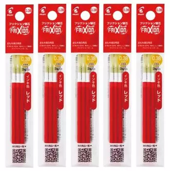 Сменные стержни Pilot Friction Ball Type 3 шт. x 5 Красные LFBTRF30UF3R x 5 Набор из 5 шт. Тонкие/многоцветные 0,38 мм